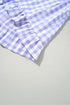 Lavendula Plaid Ruffle Wide Short Sleeve Babydoll Mini Dress